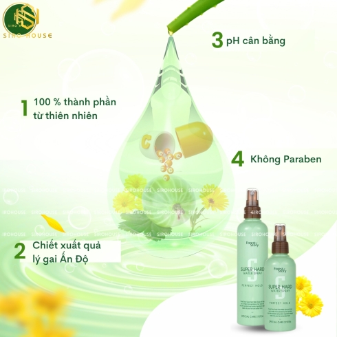 Gôm xịt giữ nếp tóc FOREST STORY Super Hard Water Spray 252ml