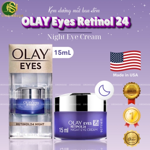 Kem dưỡng mắt ban đêm OLAY Eyes Retinol 24 Night Eye Cream 15mL