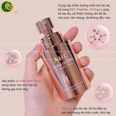 Kem dưỡng trắng, nâng tone AHC Aura Secret Toneup Cream 50g
