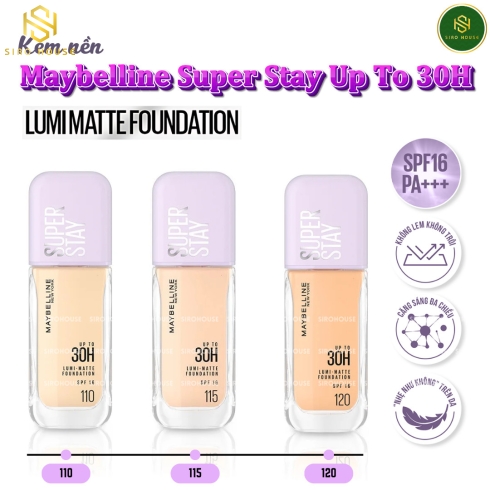 Kem nền MAYBELLINE Super Stay 110, 115, 120