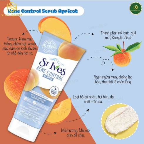 Sữa rửa mặt tẩy tế bào chết ST.IVES 170g