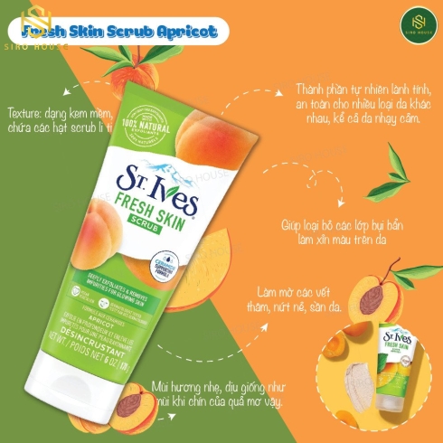 Sữa rửa mặt tẩy tế bào chết ST.IVES 170g