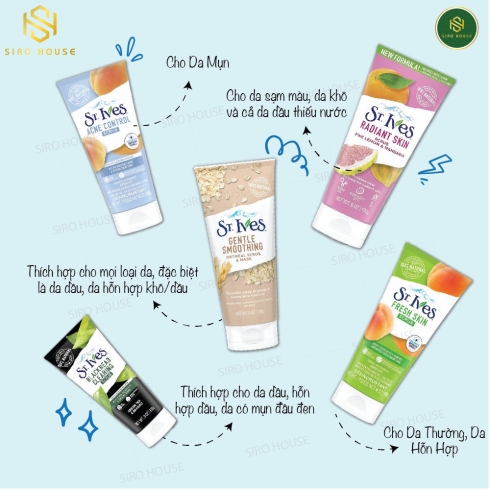 Sữa rửa mặt tẩy tế bào chết ST.IVES 170g