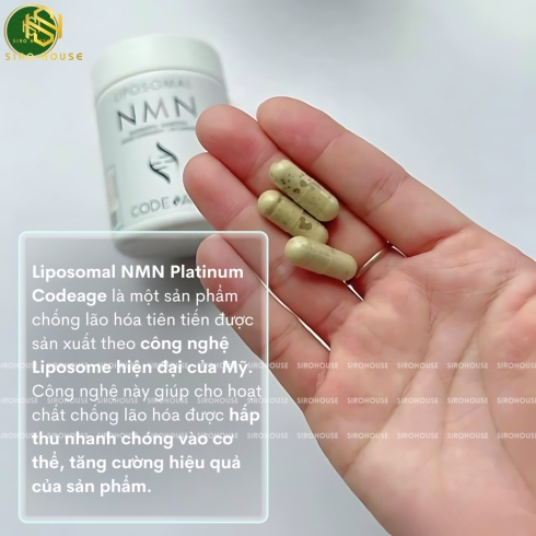 Viên uống trẻ hóa da, chống lão hóa CODEAGE Liposomal NMN 90 viên