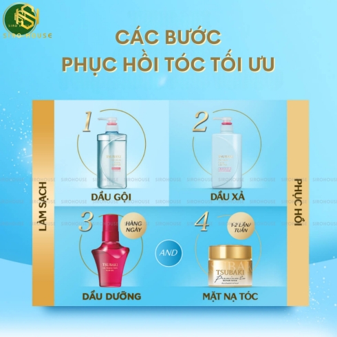 Bộ gội xả TSUBAKI Premium Cool 490ml