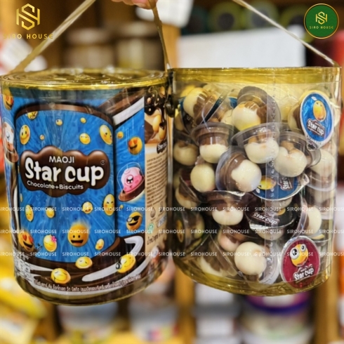 Bánh quy Chocolate + Biscuits MAOJI Star Cup 600g 