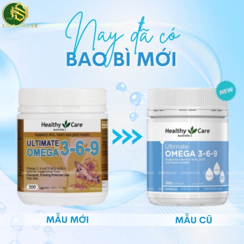 Viên uống omega 3-6-9 HEALTHY CARE Ultimate Omega 3-6-9 200v iên