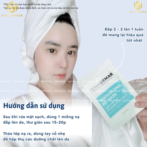 Mặt nạ cấp ẩm, dưỡng trắng, phục hồi da Sena Demar Sodium DNA B5 mask