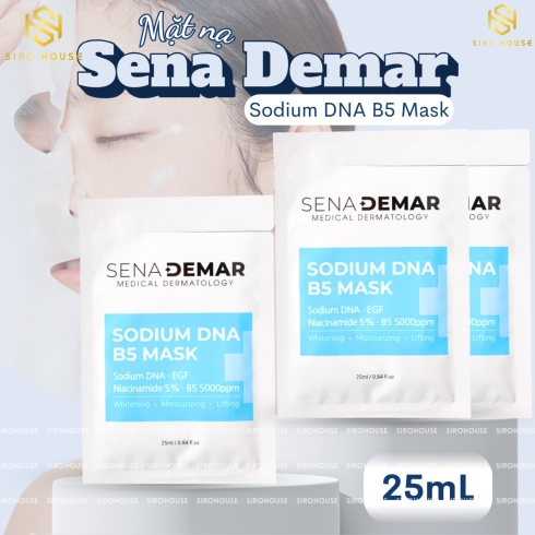 Mặt nạ cấp ẩm, dưỡng trắng, phục hồi da Sena Demar Sodium DNA B5 mask