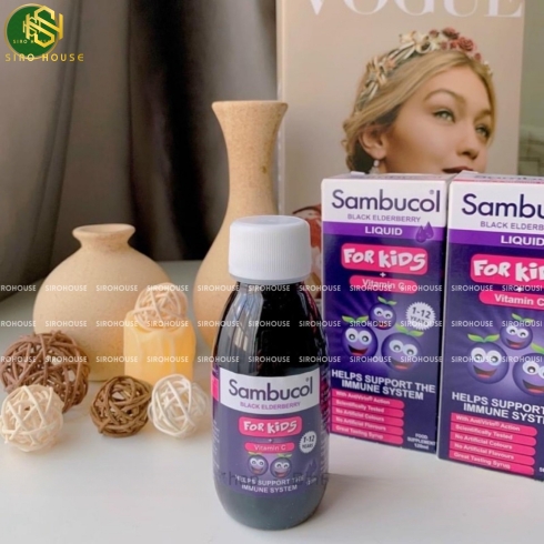 Siro tăng đề kháng SAMBUCOL Liquid For Kids + Vitamin C 120mL