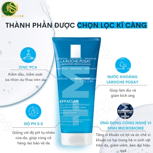Gel rửa mặt LA ROCHE POSAY Effaclar 200mL