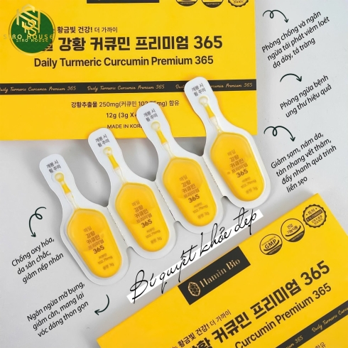 Tinh chất nghệ nano HAMIN BIO Daily Turmeric Curcumin Premium 365 (32 tép x 3g) 