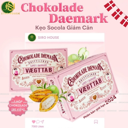  Kẹo socola giảm cân Đan Mạch Chokolade Danmark Vægttab 40 viên