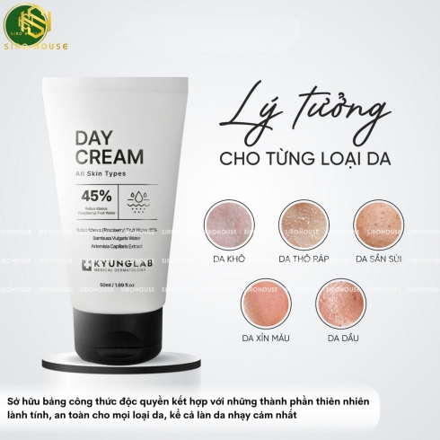 Kem dưỡng ban ngày nâng tone KYUNGLAB Day Cream 45% All Skin Types 50mL