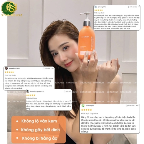 Dưỡng thể SENA DEMAR 10x White Body Lotion 300mL 
