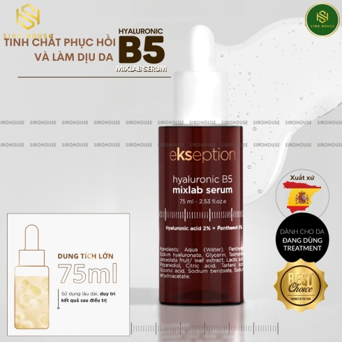 Tinh chất phục hồi và làm dịu da EKSEPTION Hyaluronic B5 Mixlab Serum 75mL