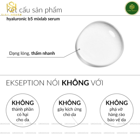 Tinh chất phục hồi và làm dịu da EKSEPTION Hyaluronic B5 Mixlab Serum 75mL