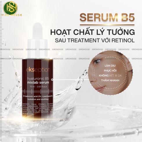 Tinh chất phục hồi và làm dịu da EKSEPTION Hyaluronic B5 Mixlab Serum 75mL