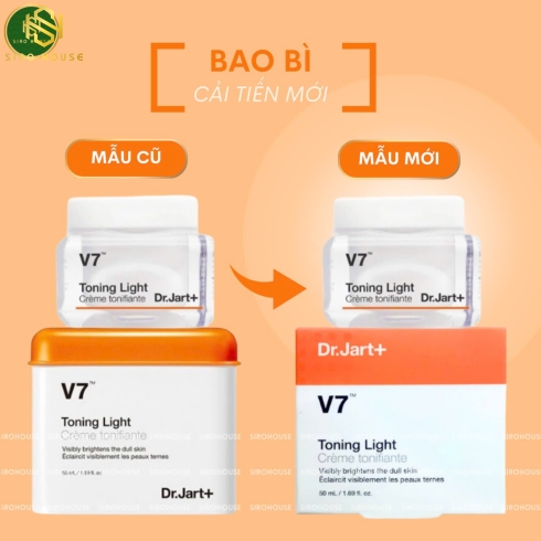 Kem dưỡng Dr.Jart+ V7 Toning Bright Cream dưỡng trắng 50ml & 15ml