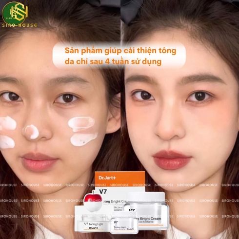 Kem dưỡng Dr.Jart+ V7 Toning Bright Cream dưỡng trắng 50ml & 15ml