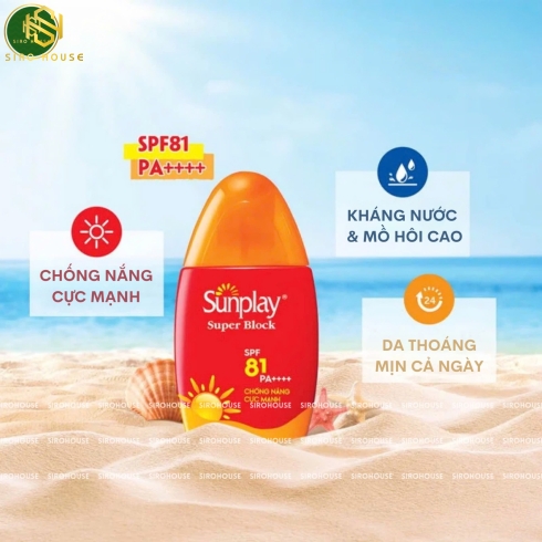 Kem chống nắng SUNPLAY Super Block SPF 81 PA+++ 30g 