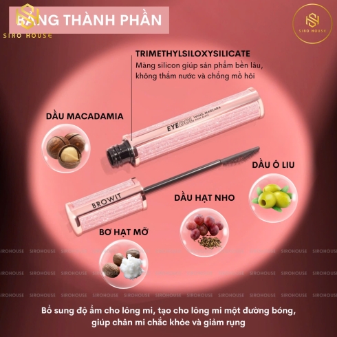  Mascara BROWIT BY NONGCHAT Eyedol Wing Mascara 8g