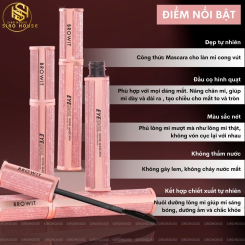  Mascara BROWIT BY NONGCHAT Eyedol Wing Mascara 8g