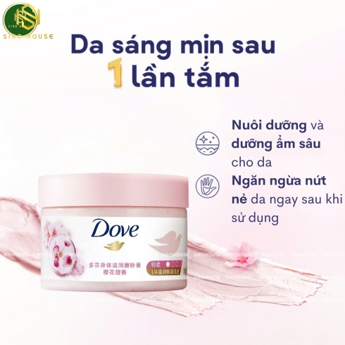 Tẩy tế bào chết toàn thân DOVE Body Scrub Sakura Fragrance 298g