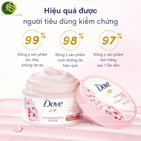 Tẩy tế bào chết toàn thân DOVE Body Scrub Sakura Fragrance 298g