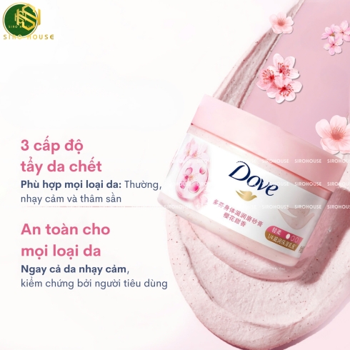 Tẩy tế bào chết toàn thân DOVE Body Scrub Sakura Fragrance 298g