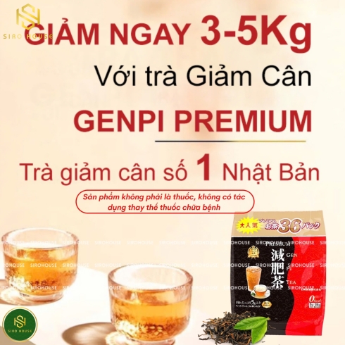  Trà giảm mỡ HAYARI Genpi Tea Premium 36 túi lọc + Tặng 1 gói nhỏ 7 túi lọc