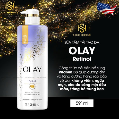 Sữa tắm dưỡng ẩm OLAY Mỹ 591ml