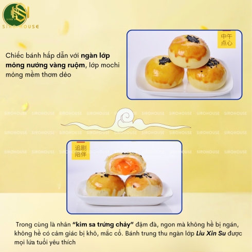  Bánh trứng muối chảy LIU XIN SU 270g