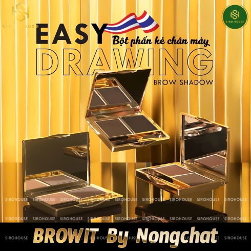 Bột tán mày BROWIT BY NONGCHAT Series 1 Easy Drawing Brow Shadow 4g  - Medium Brown & Dark Brown