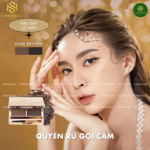 Bột tán mày BROWIT BY NONGCHAT Series 1 Easy Drawing Brow Shadow 4g  - Medium Brown & Dark Brown