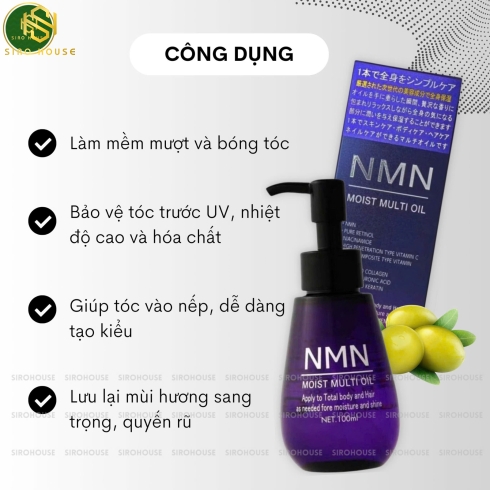 Dầu dưỡng ẩm đa năng chăm sóc toàn thân NMN Moist Multi Oil 100ML