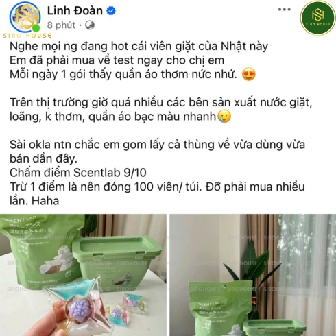 Viên giặt xả SCENT LAB 30 viên 