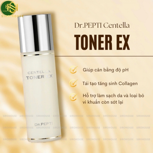 Nước cân bằng da DR.PEPTI+ Centella Toner Ex 180mL