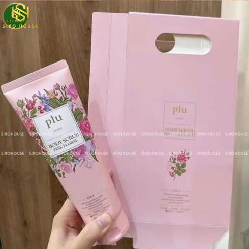 Tẩy tế bào chết toàn thân Plu Body Scrub Pink Floral 200g 