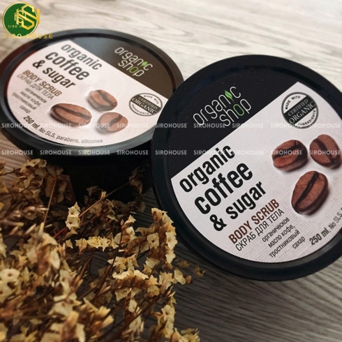 Tẩy tế bào chết toàn thân ORGANIC SHOP #Coffee & Sugar Body Scrub 250mL