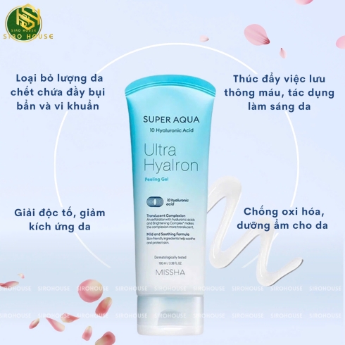Gel tẩy da chết MISSHA Super Aqua Ultra Hyalron 100mL