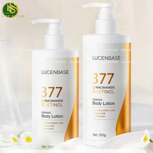 Dưỡng thể LUCENBASE 377 Niacinamide+Retinol Body Lotion 250g