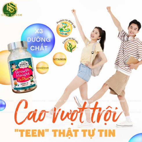 Viên uống tăng chiều cao Growth Height Ex Plus 90g