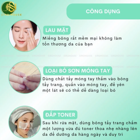 Bông tẩy trang LA SOIRÉE 225 miếng tròn