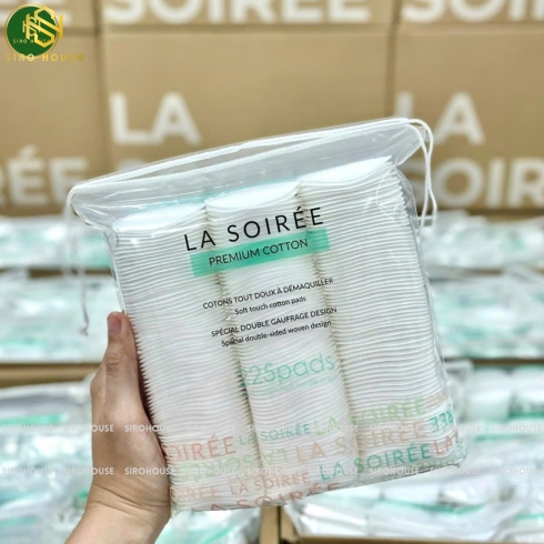 Bông tẩy trang LA SOIRÉE 225 miếng tròn