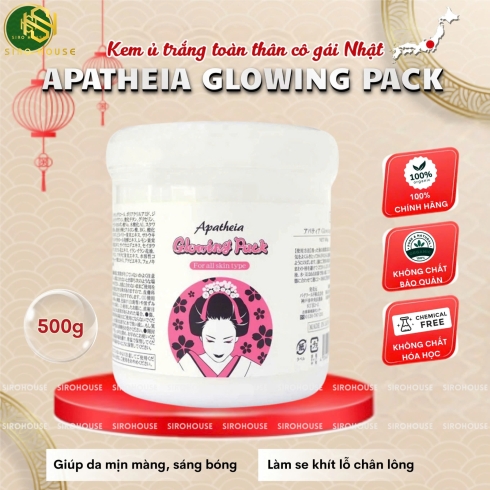 Kem ủ trắng cô gái APATHEIA Glowing Packu 500g 