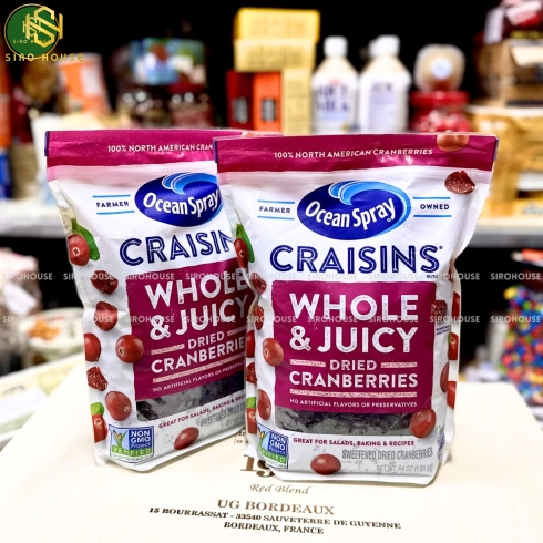 Nam việt quất sấy OCEAN SRAY Craisins Dried Cranberries 1.81kg
