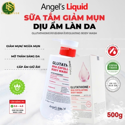 Sữa tắm giảm mụn, mờ thâm ANGEL