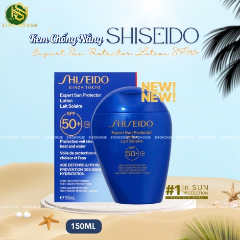 Kem chống nắng SHISEIDO Expert Sun Protector Lotion Lait Solaire SPF 50+ 150ml 