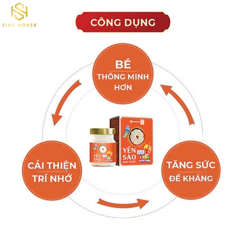 Nước yến sào NAM DƯỢC trẻ em Kids Thông Minh 4 hũ x 70mL